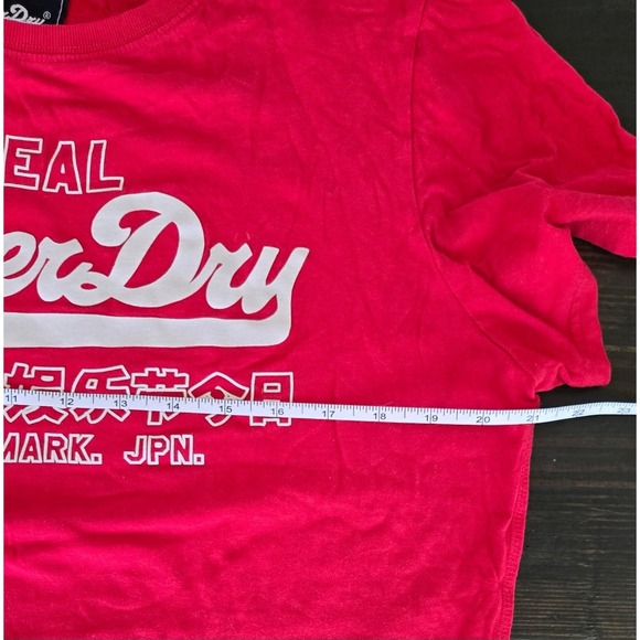 Superdry Graphic Tee‎ Real Super Dry Japan Script Short Sleeve Top UK 16 - Picture 6 of 7